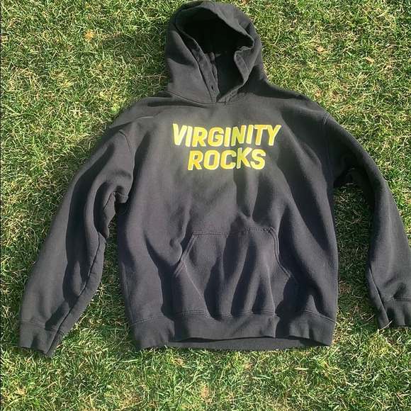yellow virginity rocks hoodie